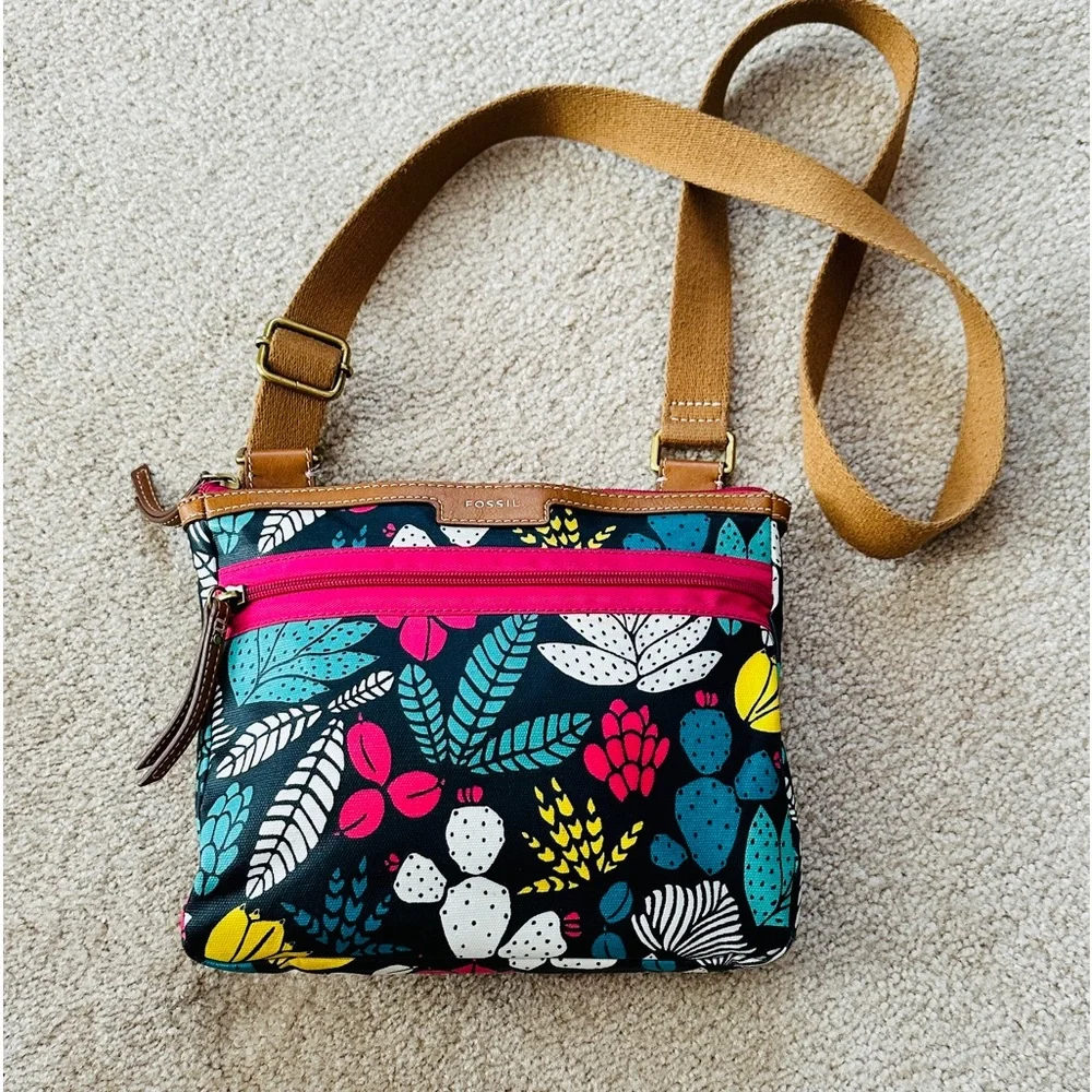Fossil Saddle Bag Cross Body Purse - Picture 1 of 7